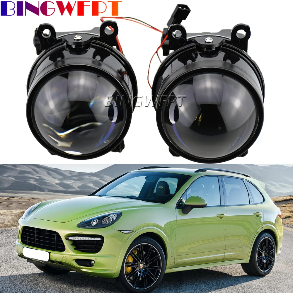 Car-Styling FogLamp for Porsche Cayenne 92A 958 2010 2011 2012 2013 2014 2015 Led Fog Lights Lens H11 DRL 12V