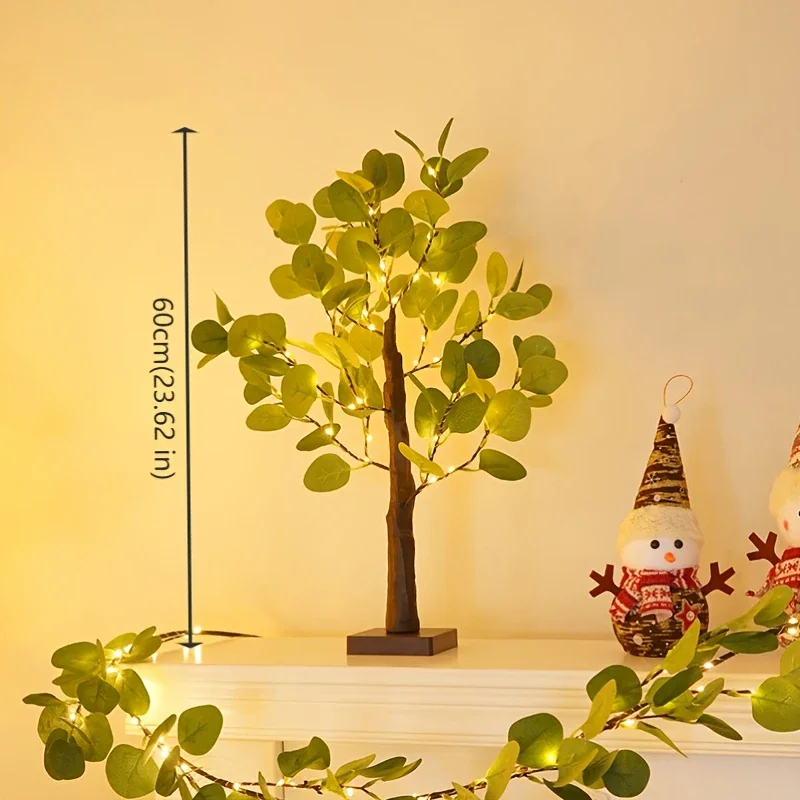 أضواء النباتات الاصطناعية، أضواء الليل، محاكاة البلاستيك النباتات الاستوائية واقعية داخلي نباتات وهمية الديكور شجرة المنزل #2