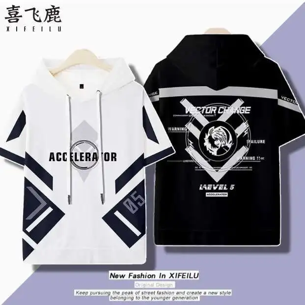 

Anime A Certain Magical Index Accelerator Short Sleeve T-Shirt Summer Cosplay Costume Casual Student Loose Tops anime