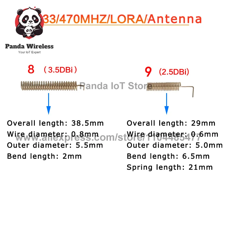In Stock 2PCS 433MHz 470mhz LoRa Built-in PCB FPC Module Spring Built-in Antenna Patch MHF1 U.FL Wide Cable Length 15cm RG1.13