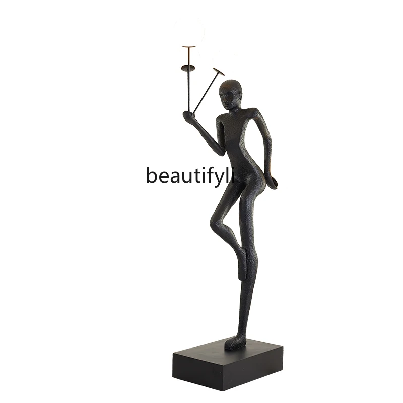 

Sculpture floor ornament exhibition hall Home decoration porch Figure floor lamp ornament