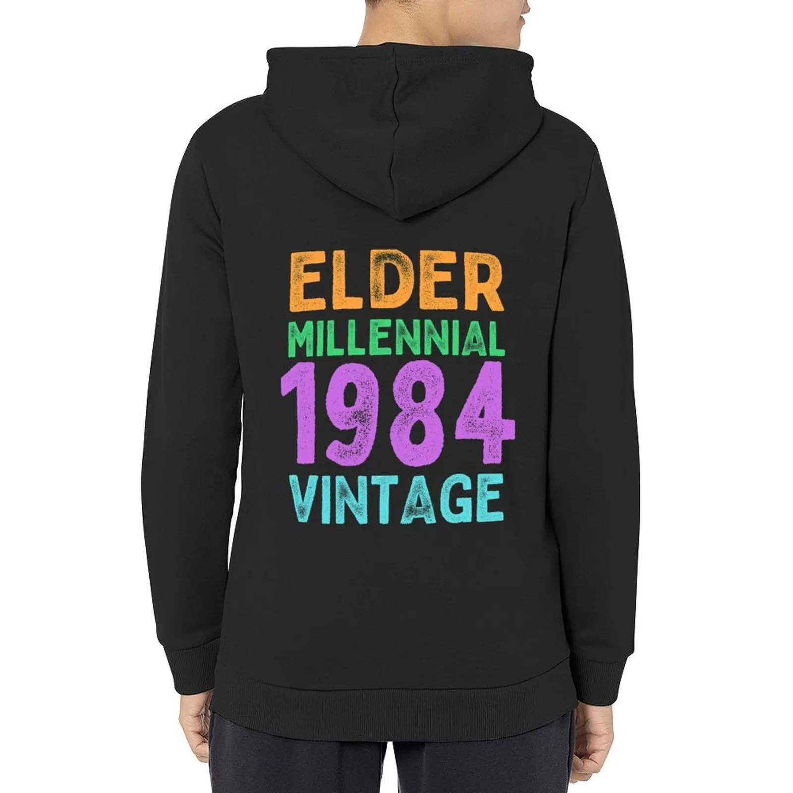 

Elder Millennial 1984 Vintage (different years available) Hoodie men clothes fashion men hooded shirt tracksuit