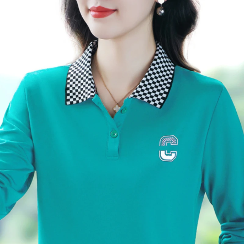 

Moeroshe Sports Casual Long Sleeves Polo Shirts for Women's Trend 2024 NECK SHIRT Top Stylish Blouses Tops Tees Clothing