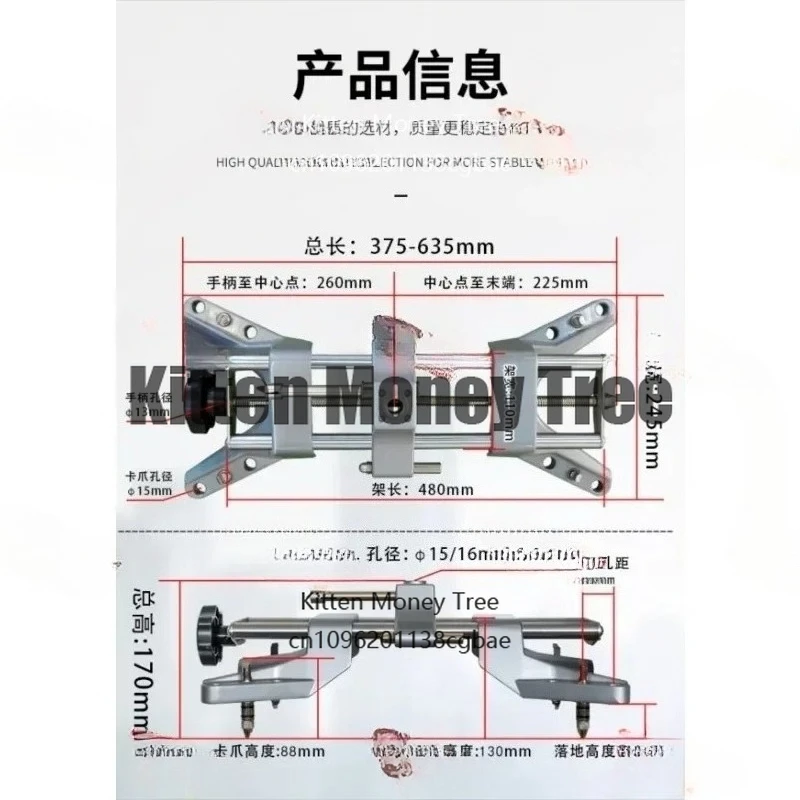 ثلاثية الأبعاد آلة محاذاة العجلات سيارة المشبك يناسب 11-25 "الجنوط 16 مللي متر ثقب المركزي لرف محاذاة عجلة قياس الحدبة