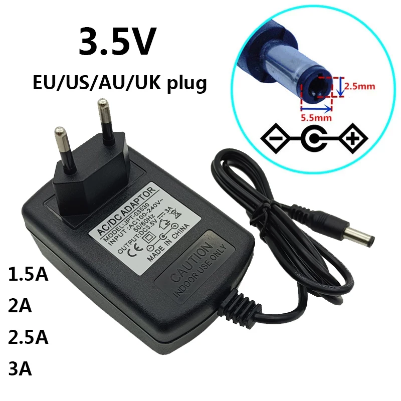 3.5V 1.5A Power Adapter Adaptor AC/DC Adapters 3.5 Volt DC Power Supply 5.5mm Switching 5.5*2.5mm 2A 2.5A 3A Conveter