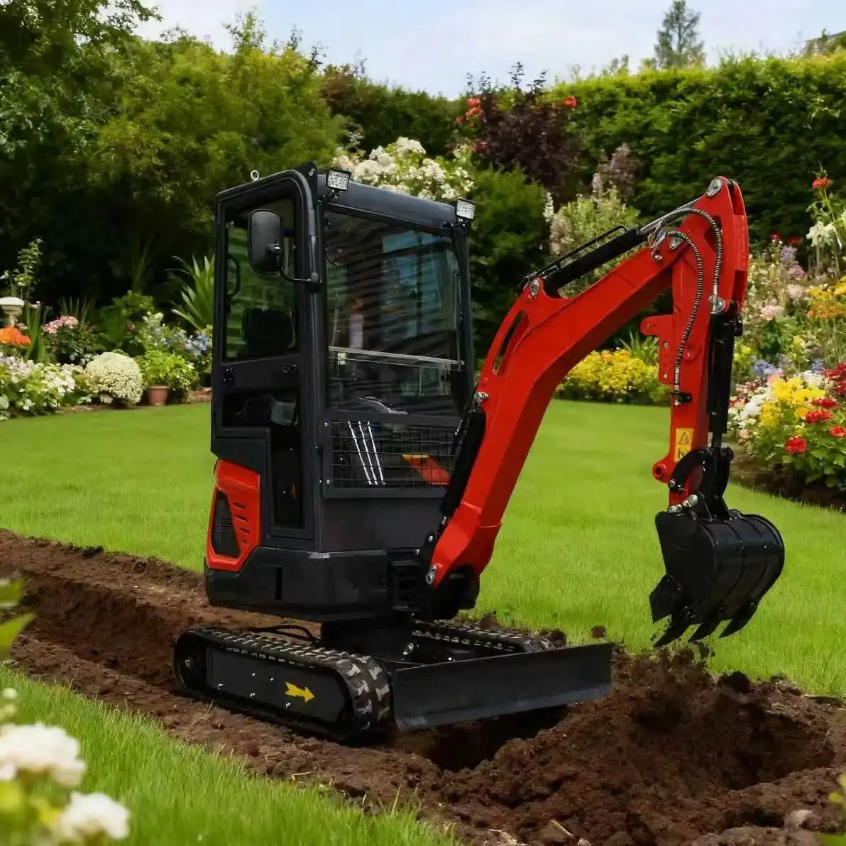 

1.8 ton mini excavator CE EPA European 5-track Kubota engine 1 ton 2-ton excavator farm excavator
