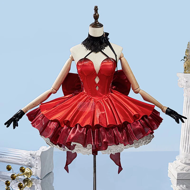 

Anime Asuka Langley Soryu Cosplay Costume Wig Women Elegant Sexy Evening Party Dress Headwear Suit Halloween Carnival Clothes