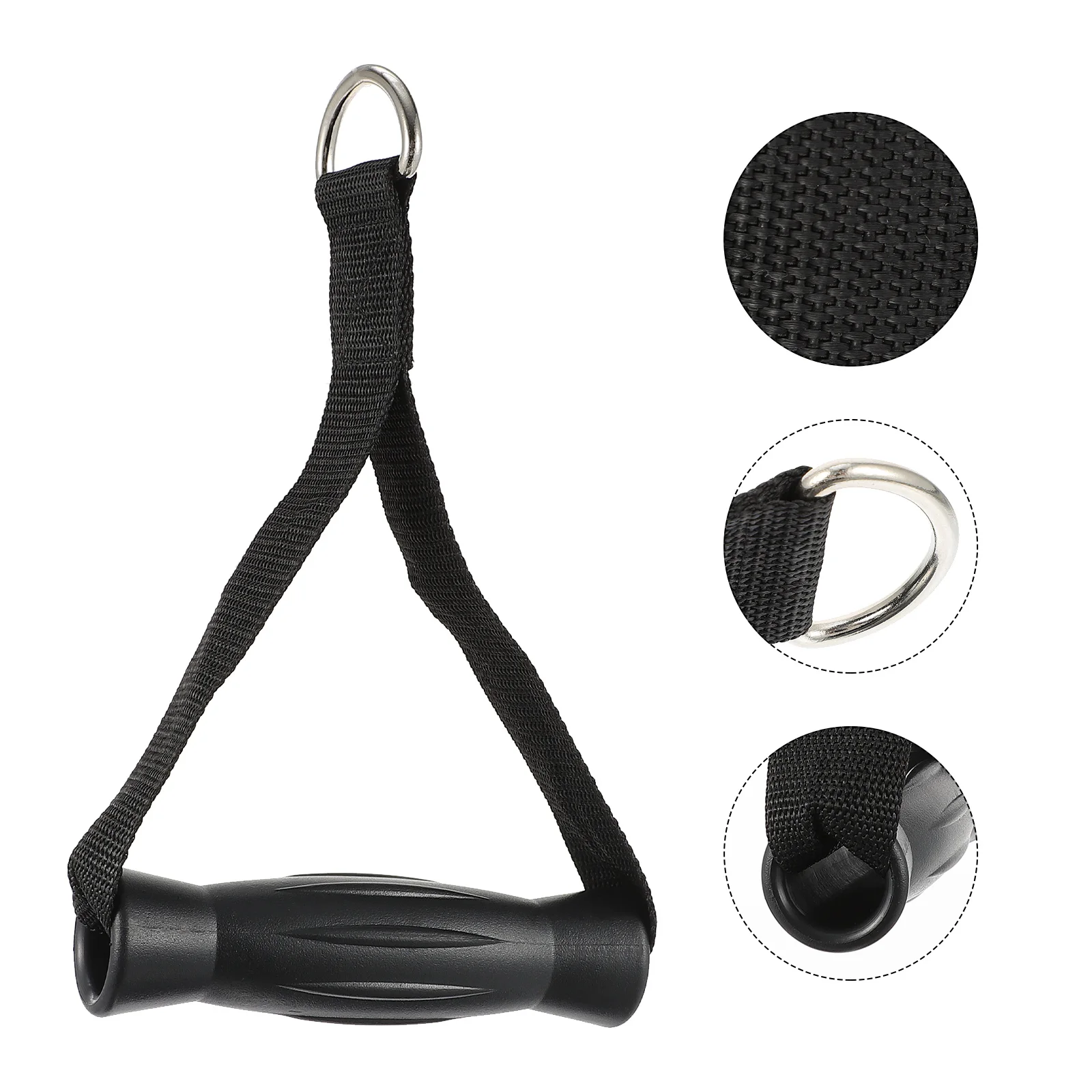 Fitness Equipment Handle Cable Machine Attachment DIY Accessories Heavy Duty Resistance Band Grip Black Workout