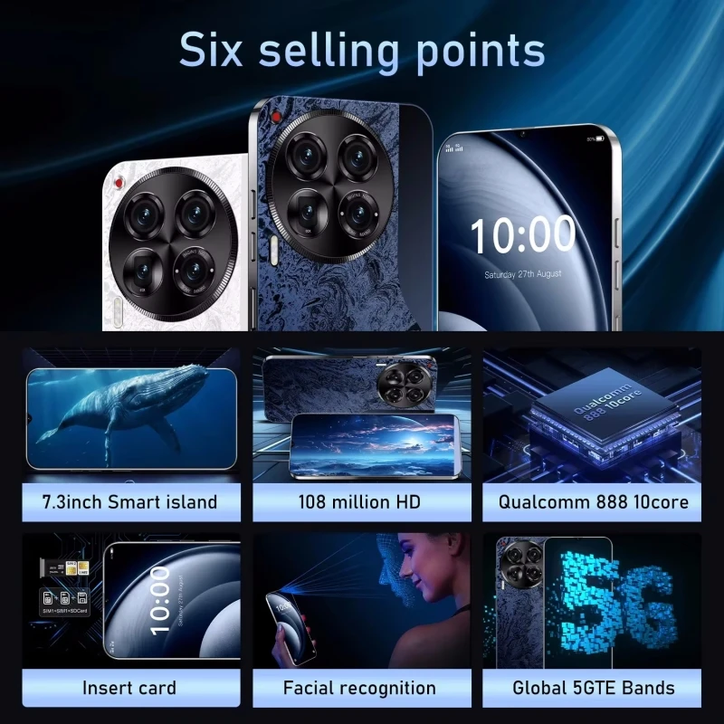 هاتف Camon 30 Premier 5G 2025 الجديد بشاشة 7.38 بوصة عالي الدقة وأندرويد 14 هاتف محمول سنابدراجون 8 gen3 بشريحتين 8800 مللي أمبير في الساعة غير مقفول