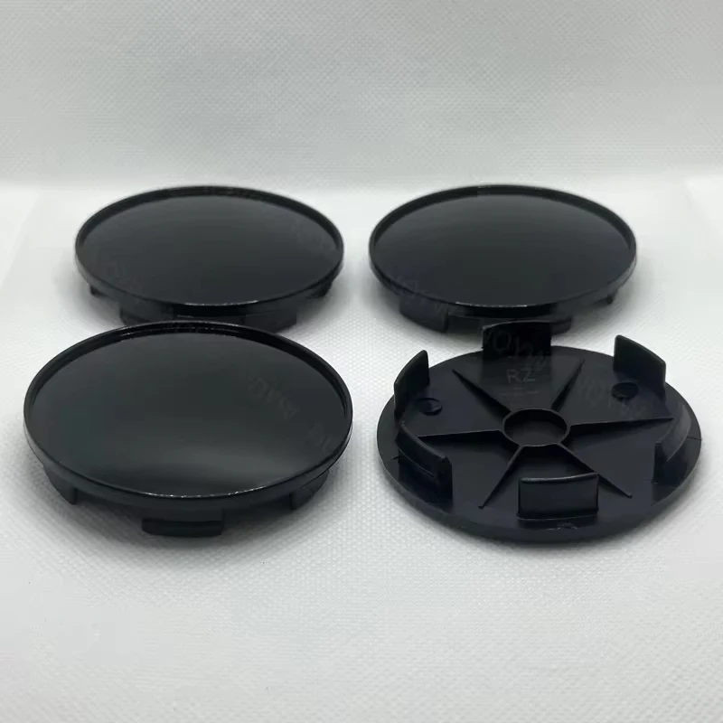 4Pcs/Set 68mm Car Wheel Center Hub Caps Cover Kit Car Accessories Durable Black Silver Plastic Car Styling Parts Car Accessories