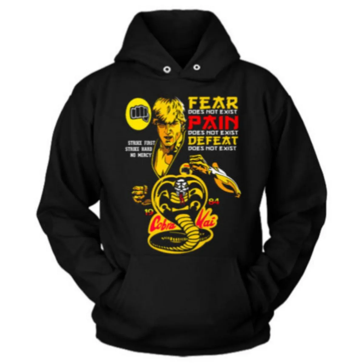 

Vintage 80's Karate Movie Film Cobra Kai Pullover Hoodie Comfortable Cotton Casual Mens Sweatshirt Fashion Streetwear