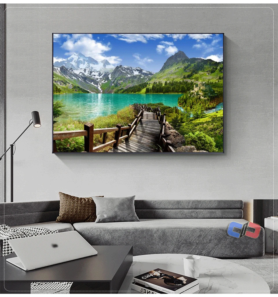 Full Square / Round DIY Diamond Embroidery Mountain Landscape Diamond Painting 5D Natural Scenery New Arrival Room Decoration