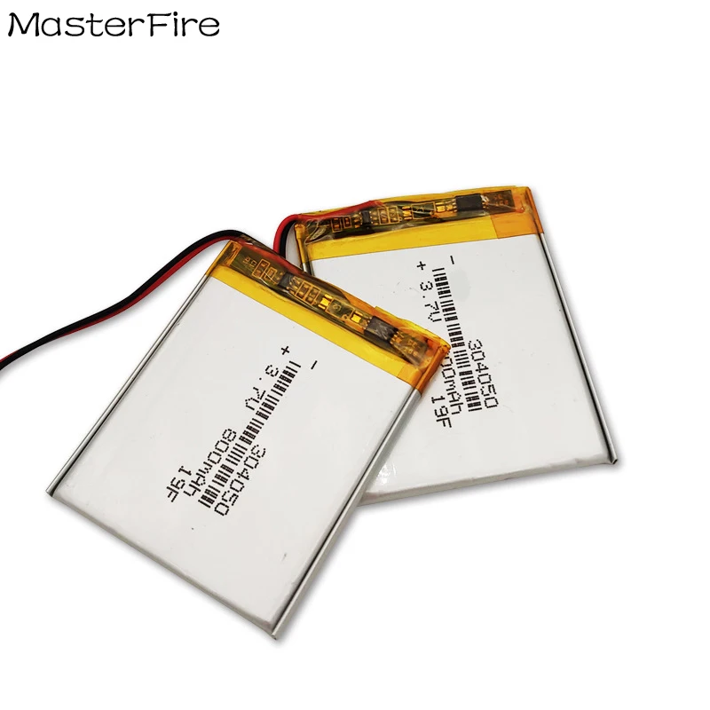 304050 800mah 3.7V Lithium Polymer Battery For Smart Bracelet Solar Light Bluetooth Speaker Rechargeable Li-polymer Batteries