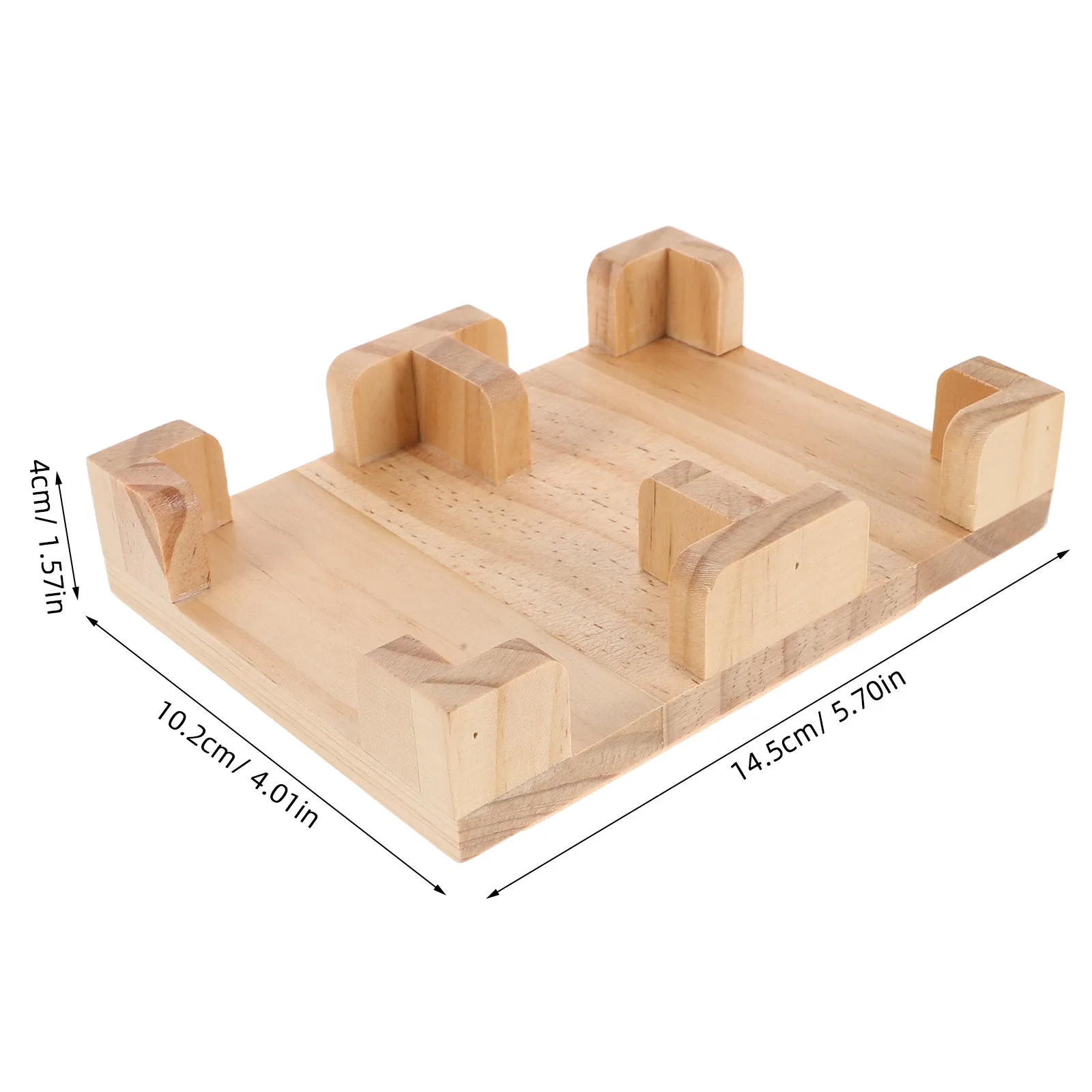Rotating Wood Playing Card Holder 360 Degrees Poker Canasta Board Game Storage Tray Stable Card Organizer Canasta Game Accessory view 2