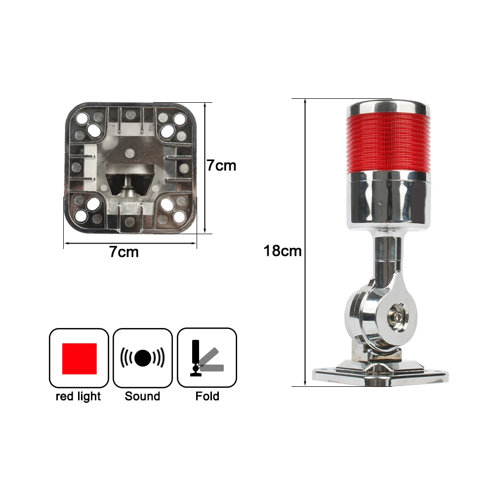 1 layer Rotatable 180 Stack light Red Green warning light industrial for CNC machine 24V 12V Steady flashing light LED 220V