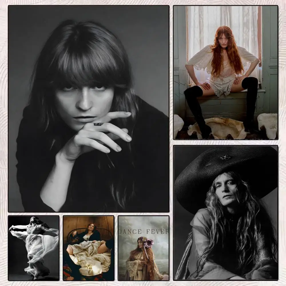 F-Florence The Machine Band Poster HD Art Mural Wallart Poster Waterproof Vintage Print Decor for Home Decoration DIY Durable