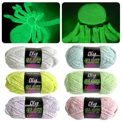 New Luminous Knitting Thread Glow In The Dark Polyester Yarn DIY Hand Knitting Carpet Sweater Hat Functional Yarn