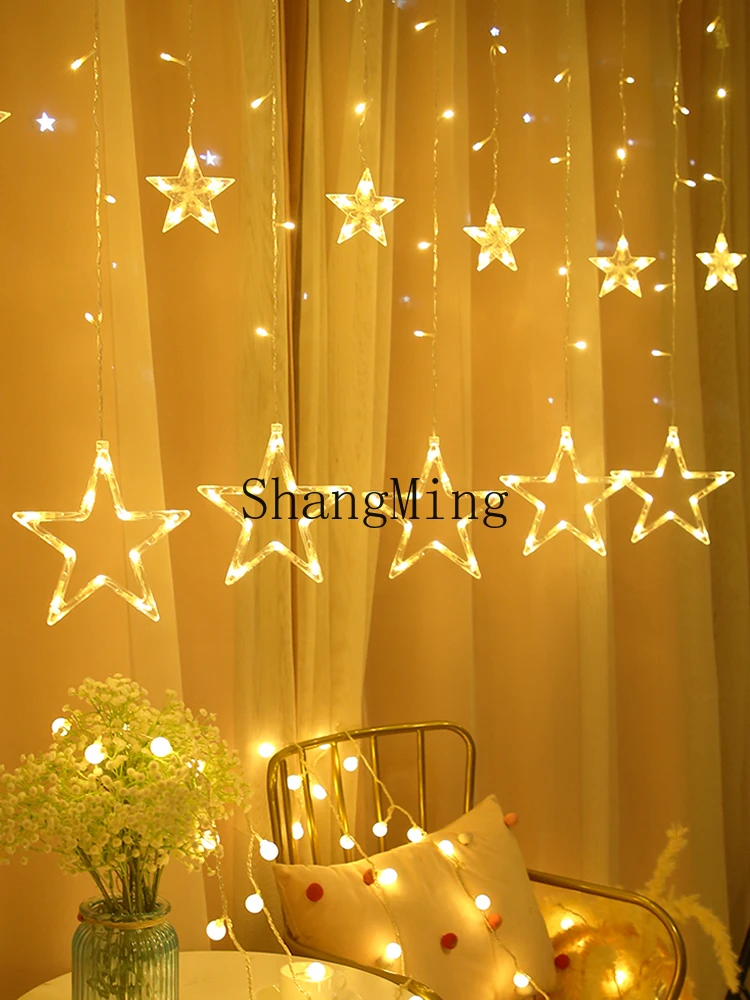 

TMJ star lights, small colorful lights, flashing string lights, gypsy stars, bedroom decoration, room layout, ambient lights