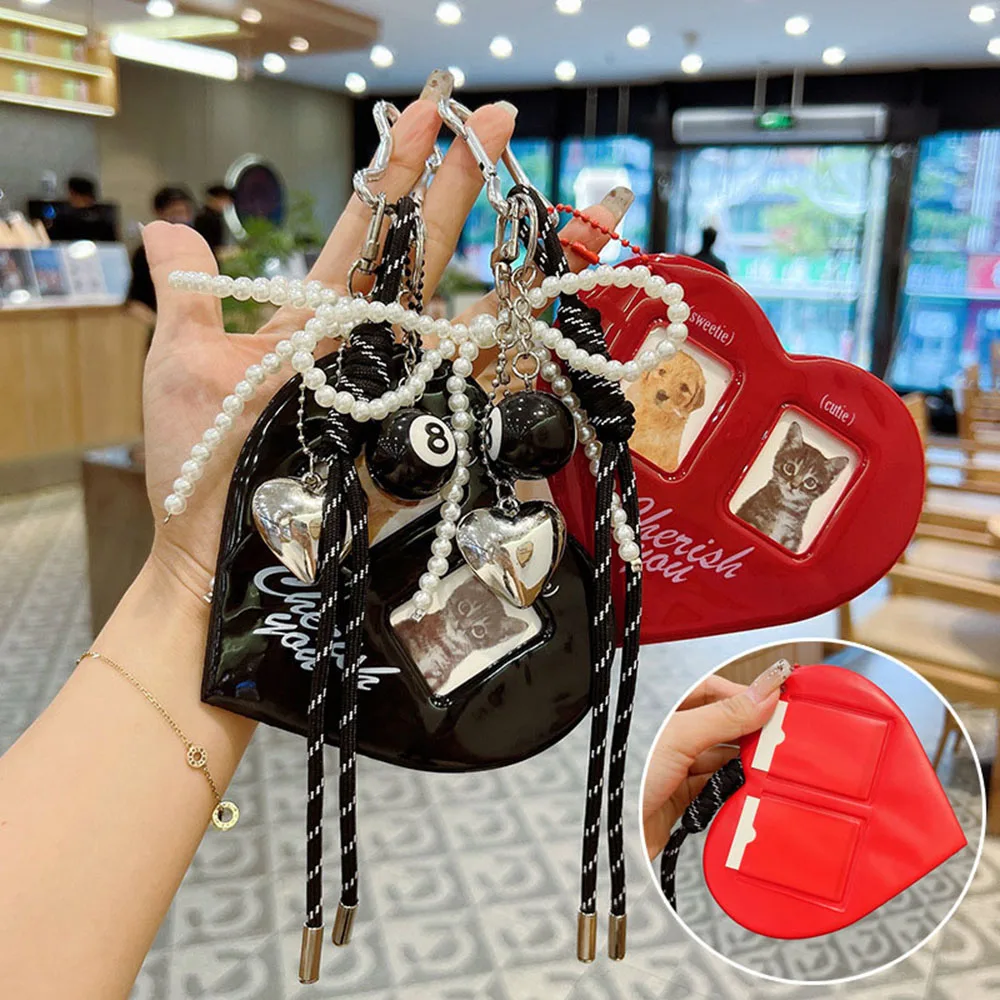 Hot INS 2-inch Bag Charms Mobile Phone Decor With Bow Bag Decoration Hand Woven Rope Bag Accessories Key Chain Photo Card Holder