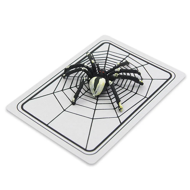 Spider And Net Magic Trick The Web Cards Toys Magician Gimmick Illusion Closed-Up Magia Props Halloween Gift East To Do