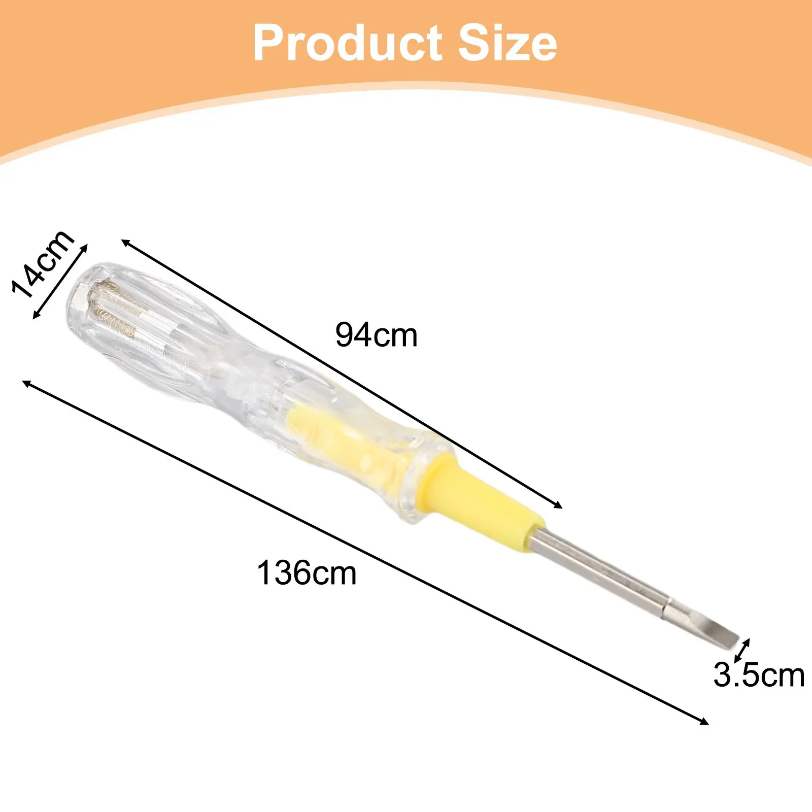 100-500V Double Heads Electric Tester Pen LED Electric Voltage  Power Test Pen Screwdriver Multifunctional Test Pencil Hand Tool