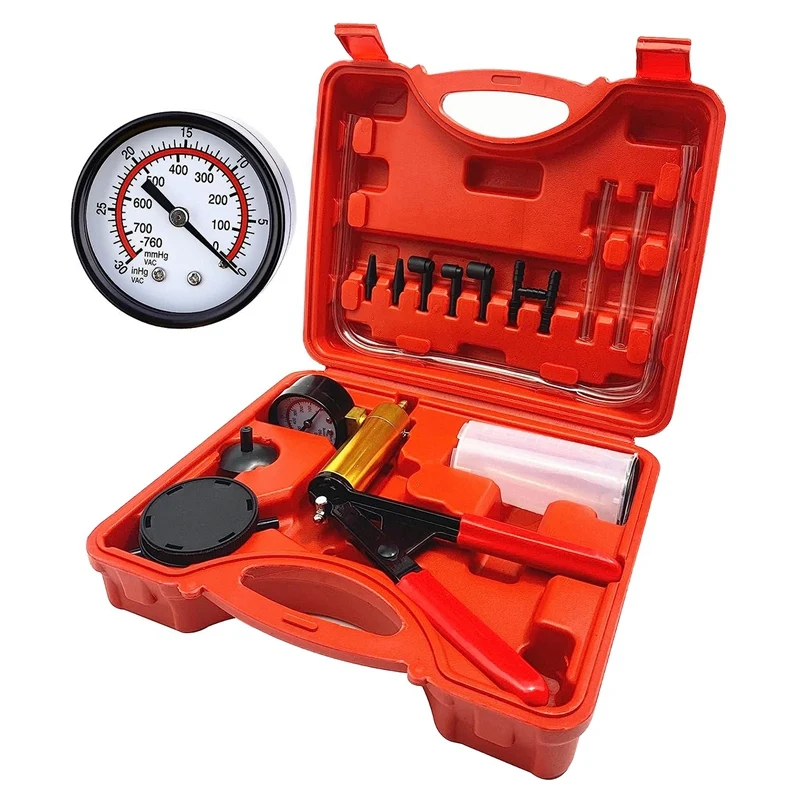 Vacuum Pressure Pump High Pressure Pump Test Tool Black Vacuum Tester Handheld Universal Auto Repair Tool