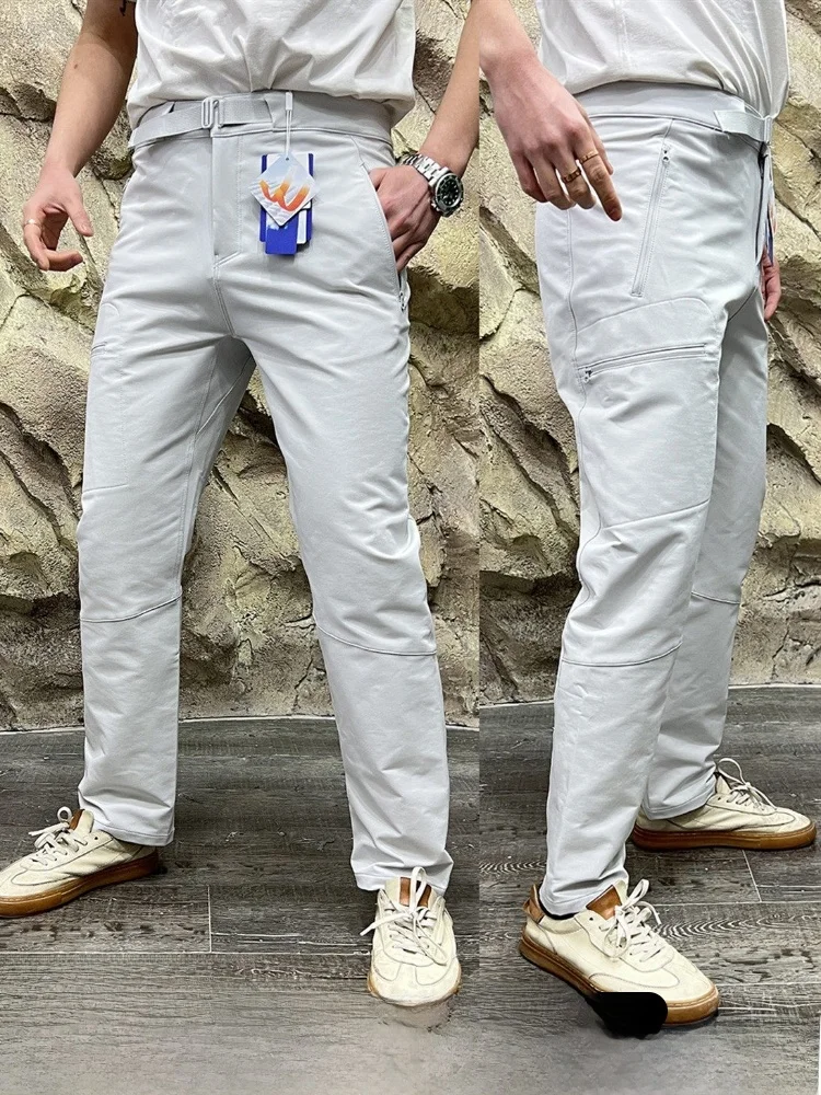 3D Tailored Outdoor Casual Pants Men's Moisture Wicking Quick Dry Straight Leg Zipper Fly Comfortable Polyester Spring Summer