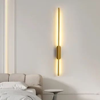 80 cm 60 cm Streifen LED Wohnzimmer Wand licht Moderne Nordic Sofa hintergrund Voller kupfer Schlafzimmer Nacht wand licht AC85-265V