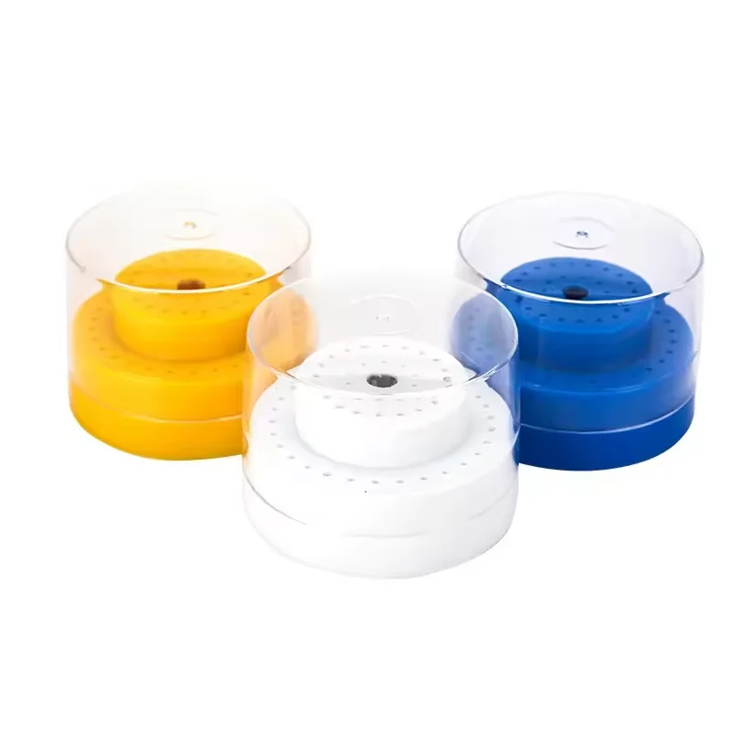 

1pc 60 Holes Dental Burs Block With Lid Dental Burs Holder Dental Endo Bur Holder Disinfection Bur Box Lab Equipment