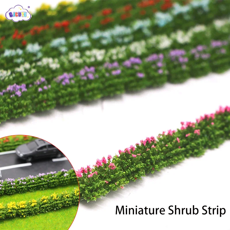 1:12 Dollhouse Miniature Shrub Strip Plant Ornament Greenbelt Garden Decor Toy Doll House Accessories