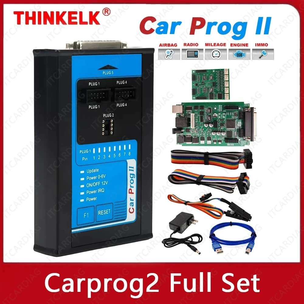 Car Prog II Carprog2 Full Set MCU ECU Programmer Carprog 2 V8.28 for Eeprom OEM SRS CRASH DATA Airbag Radio IMMO Tool