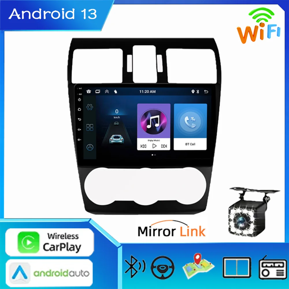 

9" Android 13 Carplay Car Radio For Subaru Forester 2012 - 2015 Multimedia Player 2Din Navigation GPS RDS DVD Head Unit