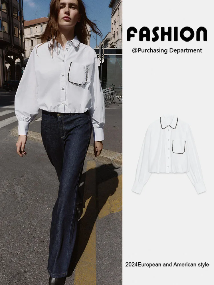 

Spring New Arrival Women's irt Elely Tailored Bubble Sve Long Sve Beaded Turn-down Collar Sle ort Coat