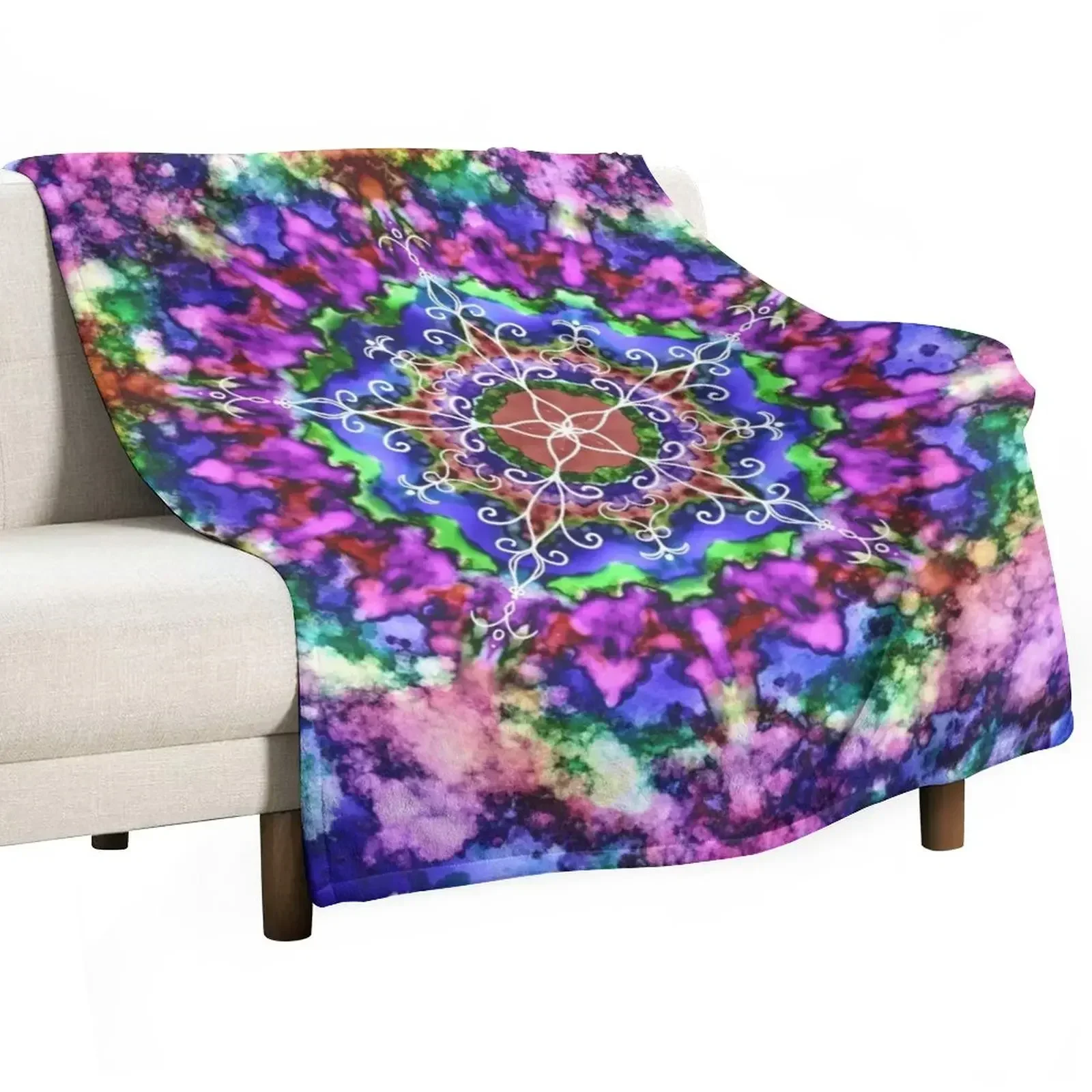 

TIE DYE COOL MANDALA Throw Blanket Luxury Throw Sofas Weighted Stuffeds Blankets