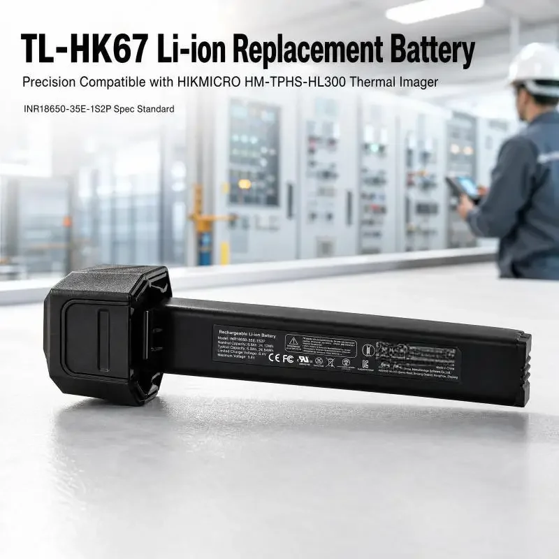INR18650-35E-1S2P TL-HK67 3.6V 6700mAh 24.12Wh Replacement Li-ion Battery Pack for HIKMICRO HM-TPHS-HL300 Thermal Imager Battery