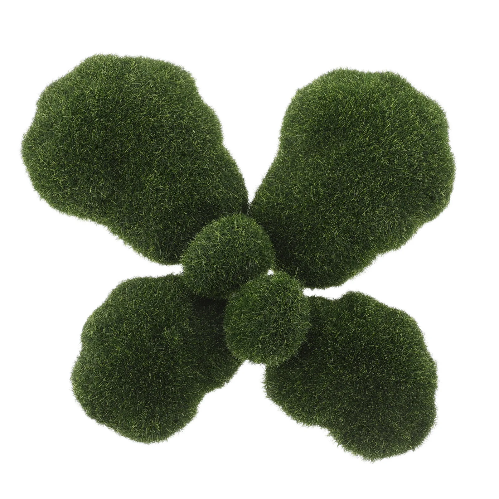 

6Pcs Moss Rocks Artificial Faux Green Stones for DIY Floral Arrangements Fairy Gardens Terrarium Decor Assorted