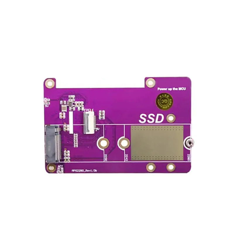 

For Raspberry Pi Generation 5 PCIE to NVME SSD SSD Expansion Board pi5 adapter board M.2 M key interface