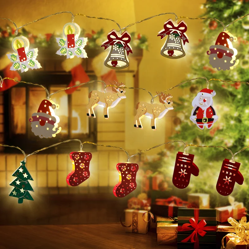 

1.5/3m Christmas LED String Light Santa Claus Snowman Fairy Light Garland Christmas Tree Hanging Ornaments Navidad Gift New Year