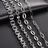 Creative Geometric Stainless Steel Link Neck Chain Necklace for Women Men Silver Color Collar Choker Metal Jewelry Accessories