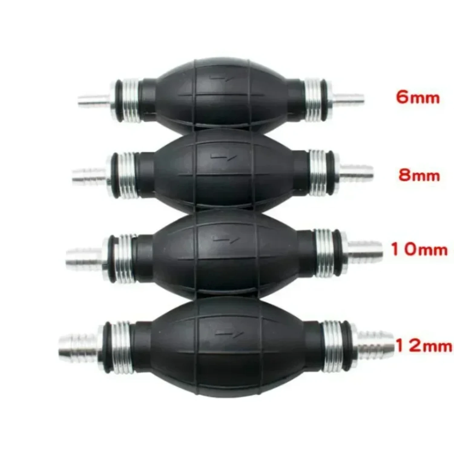 1Pcs Fuel 6mm 8mm 10mm 12mm Rubber Aluminum Hand Fuel Line Hand Primer Bulb All Fuels Car Boat Marine Outboard