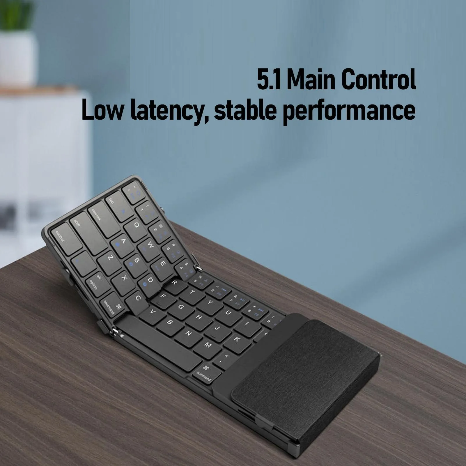 Портативная складная клавиатура, рабочее расстояние 10 м, 3 устройства, подключение, низкий уровень шума, сборка, складная беспроводная клавиатура для деловой работы