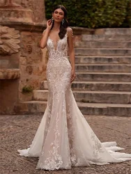 Robe de mariée sexy en dentelle à bretelles spaghetti, robe de patients romantique, robe classique personnalisée, robe de patients au sol, robe éducative