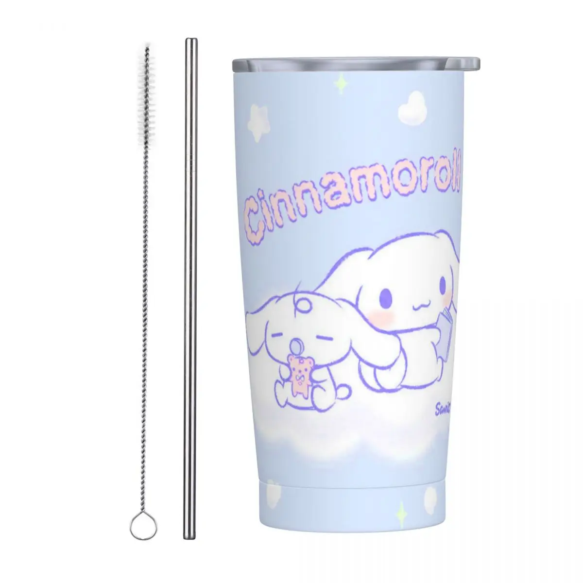 Cinnamoroll Tumbler 20oz Stainless Steel Vacuum Insulated Tumblers Cup With Straw