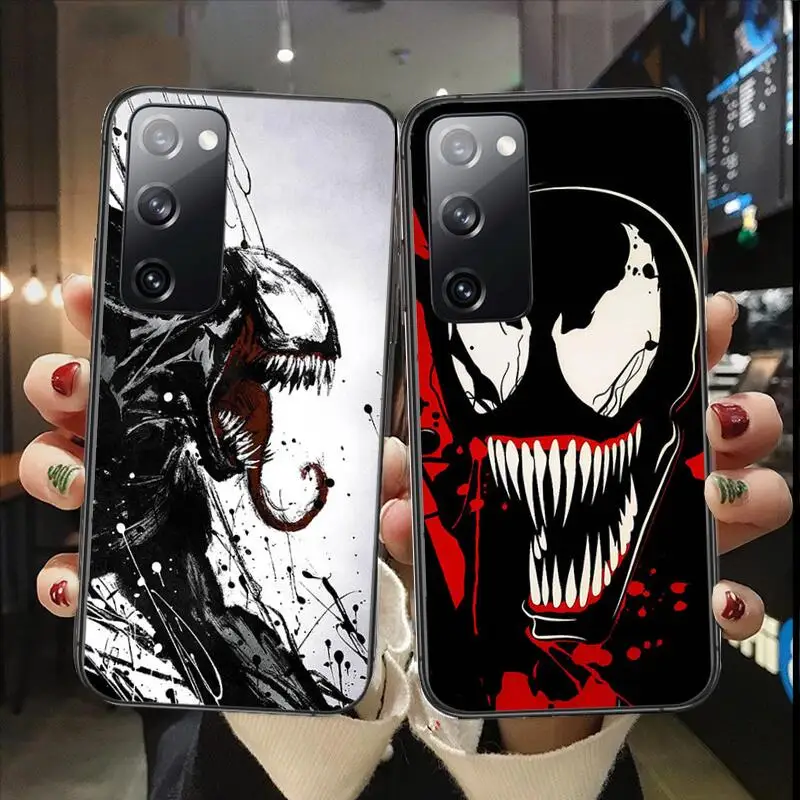 Marvel Venom Soft Phone Case Luxury Fashion For Samsung Galaxy S23 S21 S10 S30 S20 S22 S8 S9 S30 Pro Plus Ultra Fe New TPU Cover