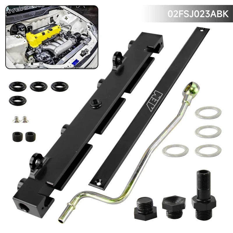 Red / Black Fuel Rail Fits For Honda Civic K20 K20A2 K20A3 K20Z1 Acura RSX Integra Type R EP3 DC5 K24 Aluminum - view 6