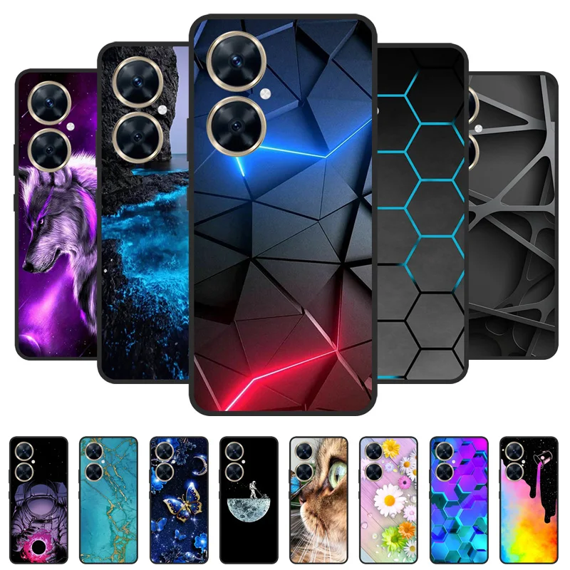 For Huawei Nova 11i Case Nova11i 11 i Black Wolf Soft TPU Silicone Back Cover For Huawei Nova 11i MAO-LX9 Phone Case Funda Coque