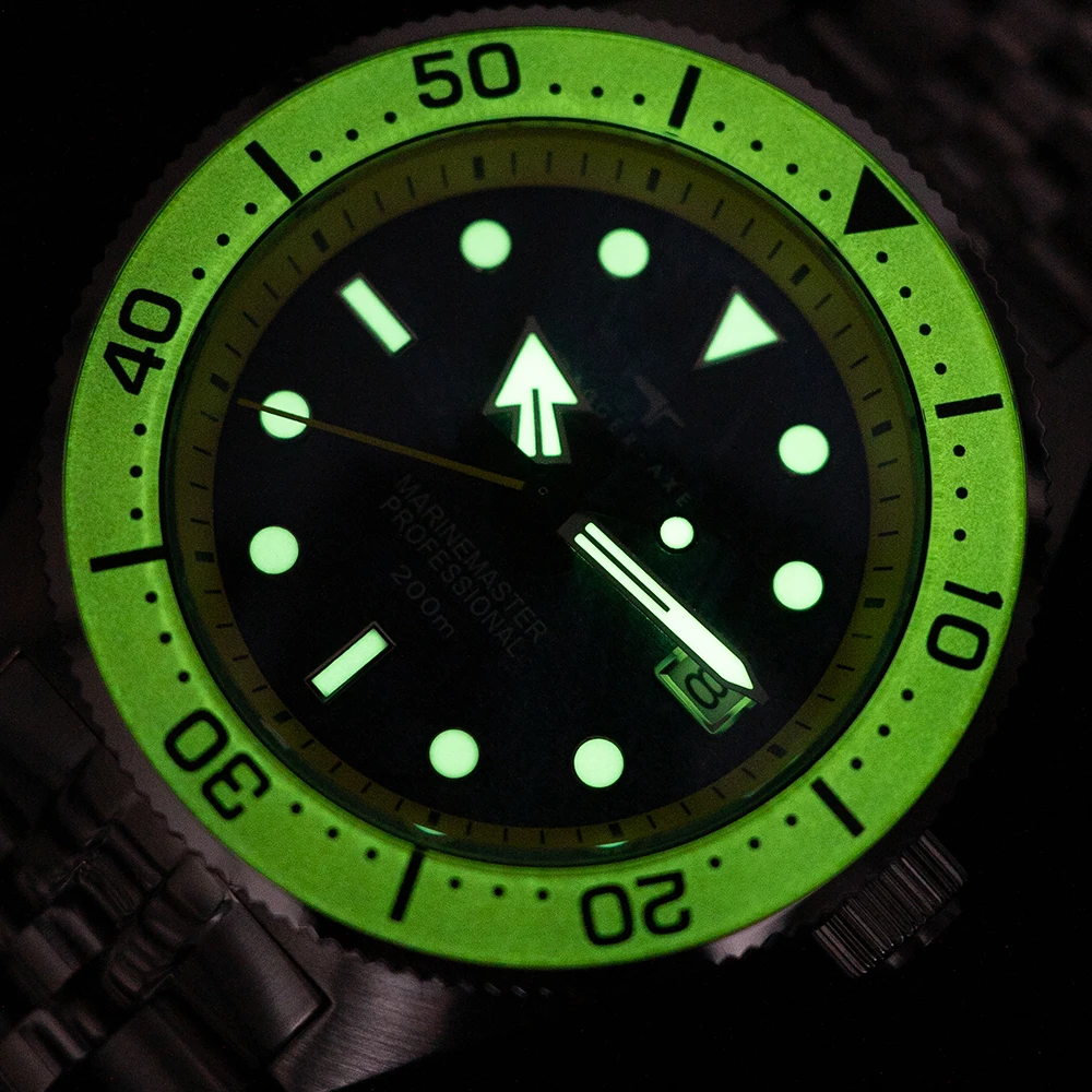 luxury man watch retro diving watch super luminous 100M waterproof ceramic bezel men mechanical wristwatches