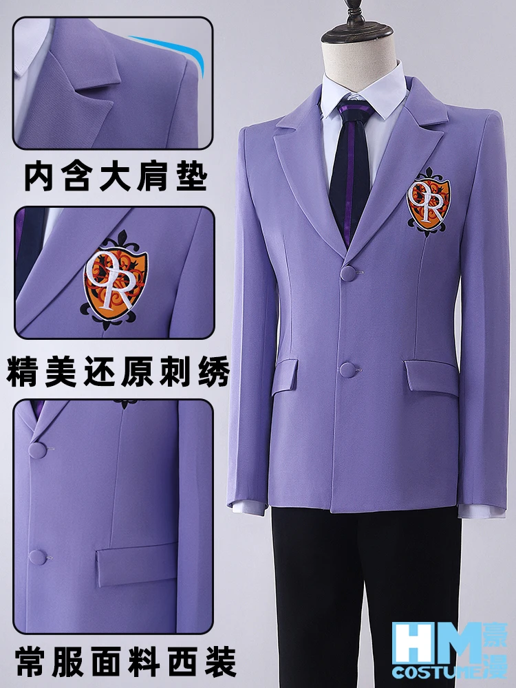 Alta calidad Anime Ouran High School Host Club Suou Tamaki Fujioka Haruhi uniforme escolar disfraz Cosplay Unisex fiesta de Halloween