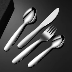 304 Stainless Steel Cutlery Set For Children Western-style Cute Kid Knives Forks Spoons Dinnerware Set Utensils for kitchen