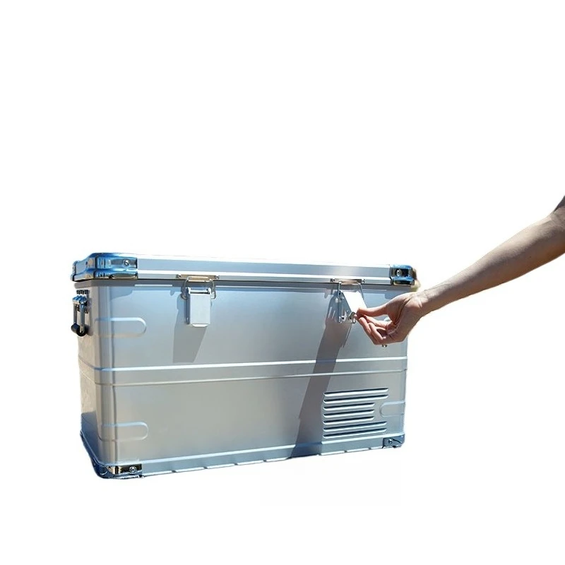

Car Refrigerator J20/35L Aluminum Alloy Outdoor Camper Home Dual-purpose Metal Refrigerator